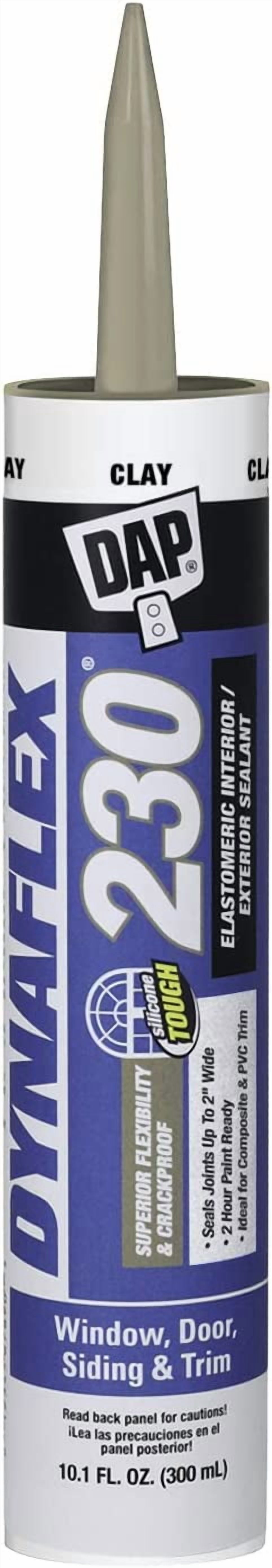 DAP Dynaflex 230 Premium Elastomeric Sealant, Clay, 10.1 Oz, 12 Pack ...
