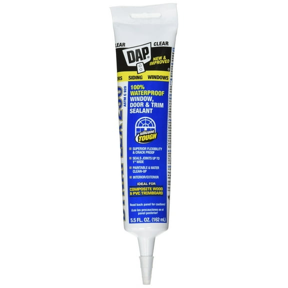 DAP Dynaflex 230 Premium Indoor & Outdoor Sealant, Clear, 5.5 Oz.
