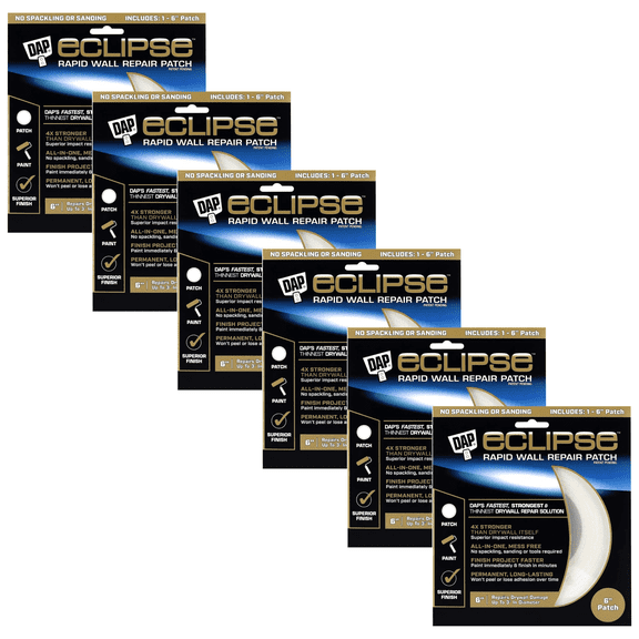 DAP Eclipse Rapid Wall Repair Patch: 6 in. width (White) [6-pack]