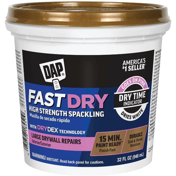 DAP Fast Dry High Strength Spackling with DryDex Technology, Pink/White, 32 oz (7079818451)