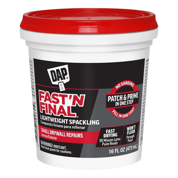 DAP Fast 'N Final 16 oz White Lightweight Spackling Putty
