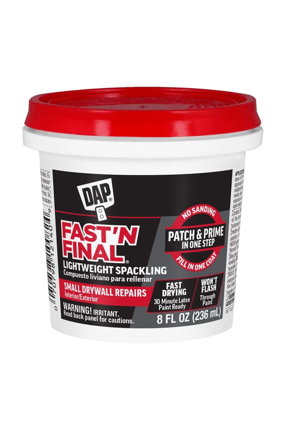 Fast N Final 8 oz White Lightweight Spackling Plaster