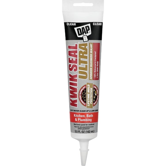 DAP Inc 18915 24 Pack 5.5 oz. Kwik Seal Ultra Premium Siliconized Sealant, Clear