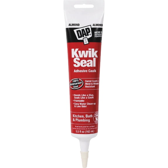 DAP Kwik Seal Almond Acrylic Latex Kitchen and Bath Adhesive Caulk 5.5 oz