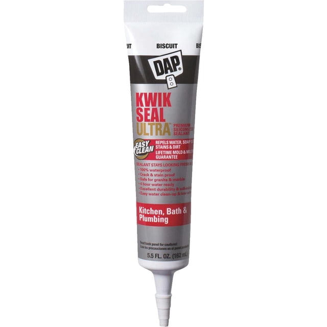 Prot Dap DAP Kwik Seal Ultra 5.5 oz, Biscuit Siliconized Acrylic Kitchen and ...