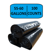 DAP Plastic Bags 60-Gallon Coreless Twist Tie Large Black Drum Liners, 100 Bags