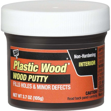 DAP Plastic Wood Ebony Wood Putty - Non-Hardening Interior Filler - 3.7 oz Black
