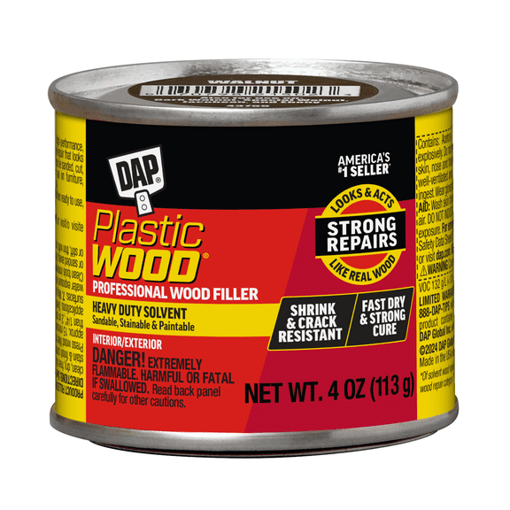 DAP Plastic Wood Professional Solvent Wood Filler: 4.0 oz. (Walnut)