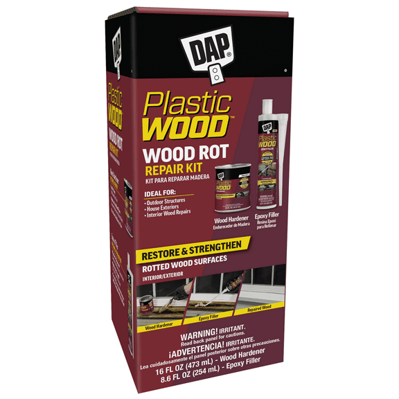 DAP Plastic Wood Rot Repair Kit - Natural Wood Filler - 1 Kit
