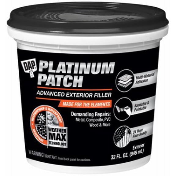 DAP Platinum Patch Ready to Use White Exterior Filler 32 oz.