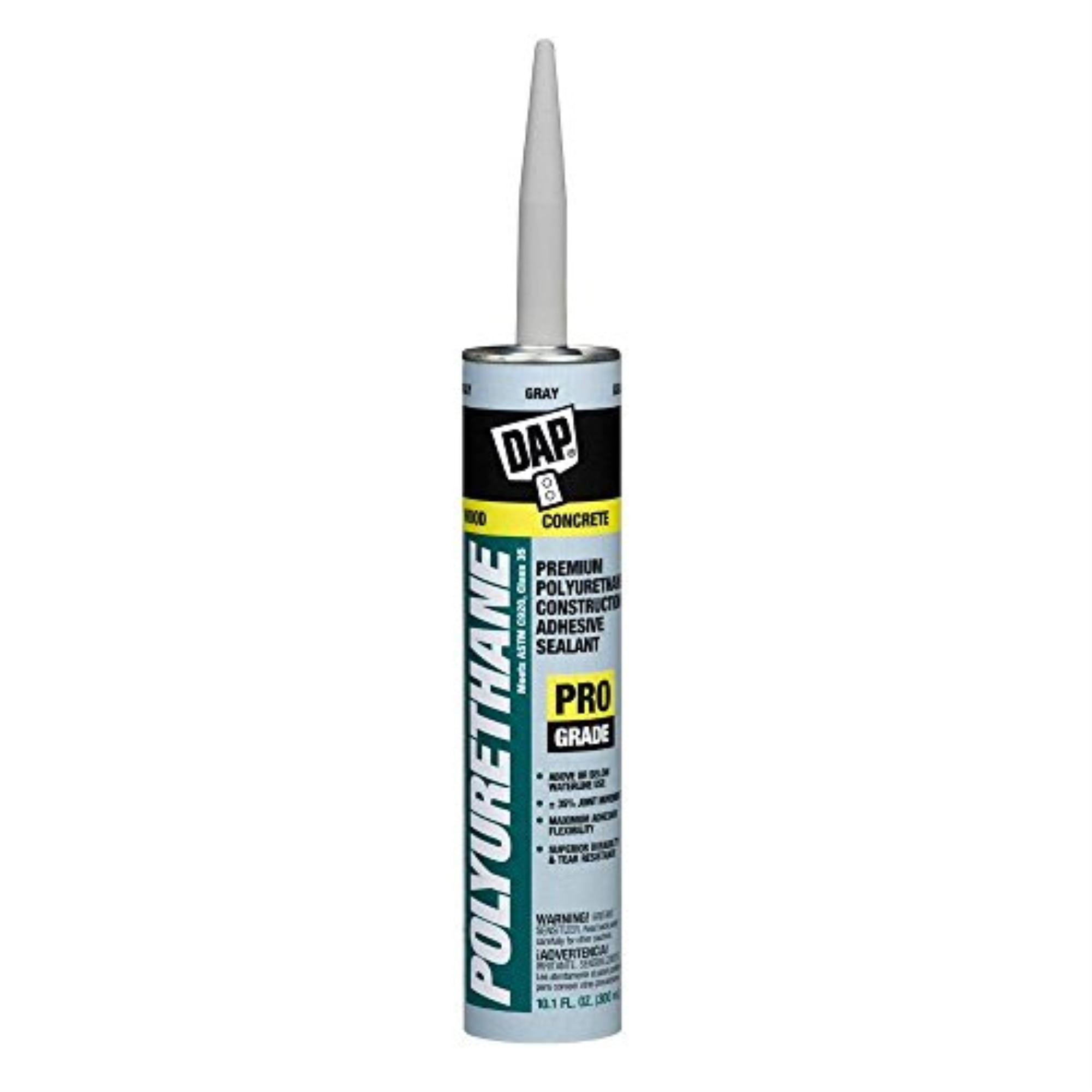 Gray Polyurethane Construction Adhesive Sealant, 10.1 oz Cartridge