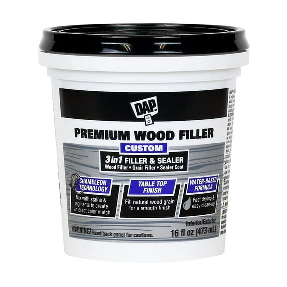 DAP Premium Wood Filler - Easy to Clean, Professional Grade - 16 oz, White