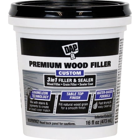 DAP Premium Wood Filler - Easy to Clean, Professional Grade - 16 oz, White