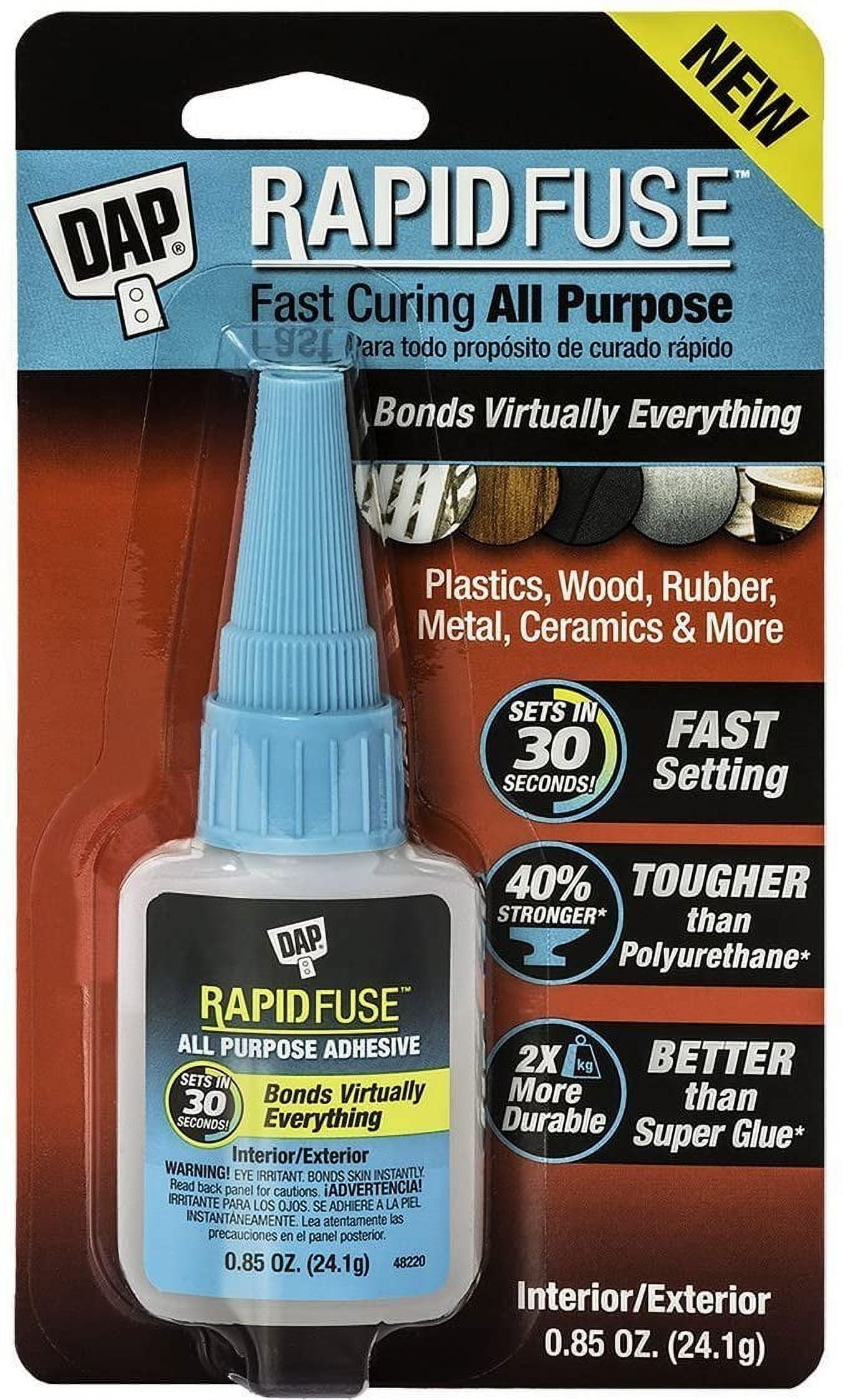 Generic RapidFuse All-Purpose Adhesive Glue - Fast Cure, Clear - 0.5 lb — Residential Use, Standard Application