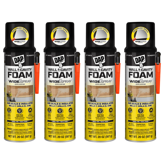 DAP Wall & Cavity Insulating Foam Sealant: 20 oz. can [4-pack] 7565000370