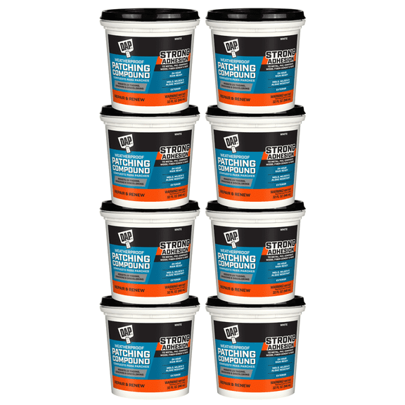 DAP Weatherproof Patching Compound: 32 fl. oz. (White) [8-pack]