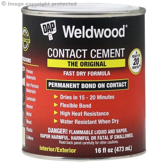 DAP Weldwood Contact Cement, Clear, 16 Oz
