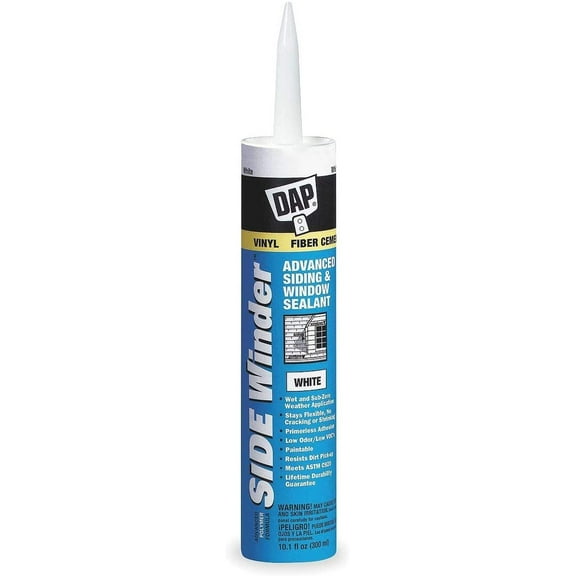 DAP White Siding and Window Sealant, 10.1 oz. Cartridge - 00801 Pack of 5
