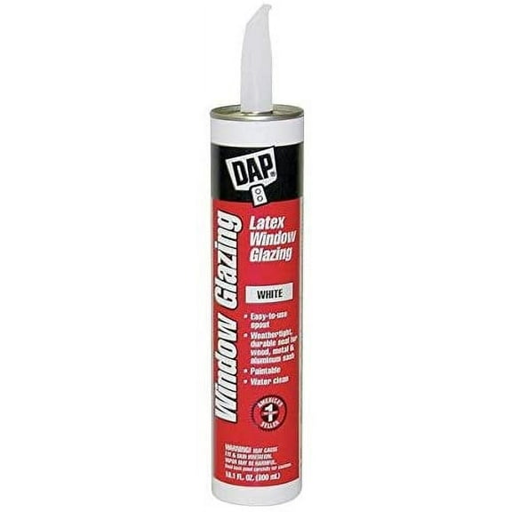 DAP Window Glazing Acrylic Caulk - Cartridge, White - 10.1 oz