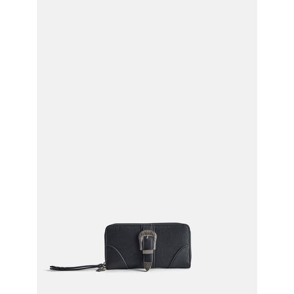 Jessica Simpson Women's Daphne Zip Around Wallet, Meteorite Black