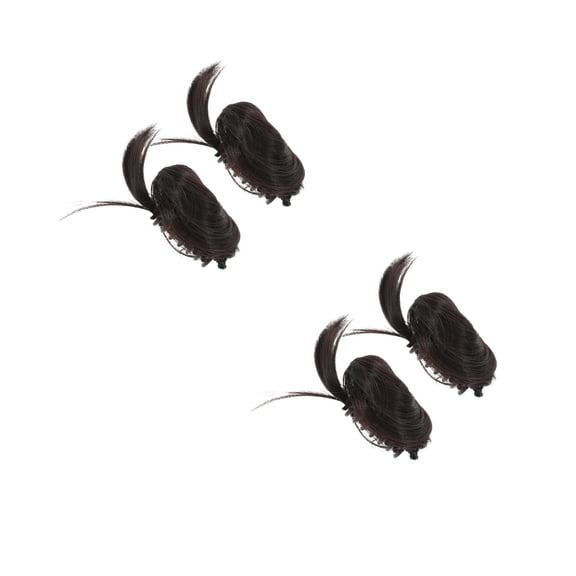 DAPRZIY 4-Pack Hair Clips for Women, Messy Bun Hair Pieces, Curly Hair Extensions, Fake Hair Buns for Fine Hair Styling