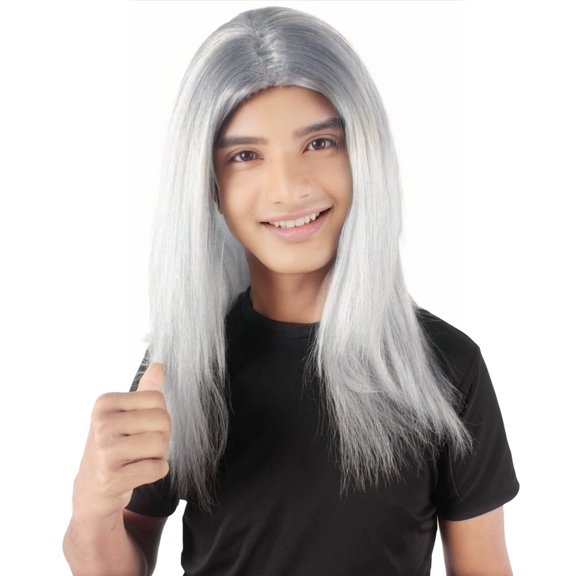 DAPRZIY Adult Men's Straight Shoulder Length Rapper Wig , Multiple Color Options, Flame-retardant Synthetic Fiber