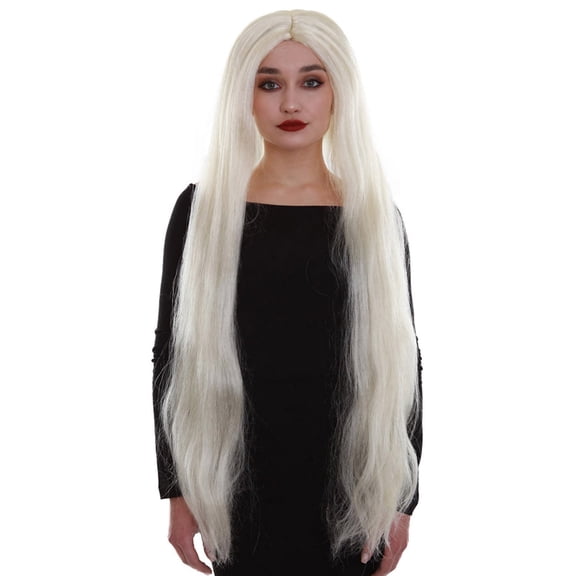 DAPRZIY Adult Women's 36" In. Grey Color Straight Extra Long Length Trendy Ice Queen Wig
