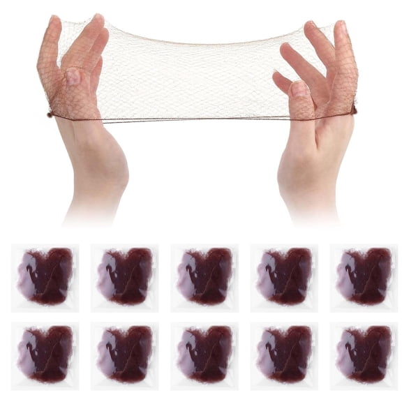 DAPRZIY Hair Nets, 20 Pcs Invisible Mesh Hairnets for Women Bun | Elastic Edge Wig Net, Hair Bun Net for Dance Ballet Bun Maker, Individual Package (Brown)