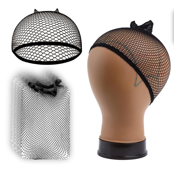 DAPRZIY Mesh Wig Caps for Women, Nylon Weaving Net 10 Pcs black