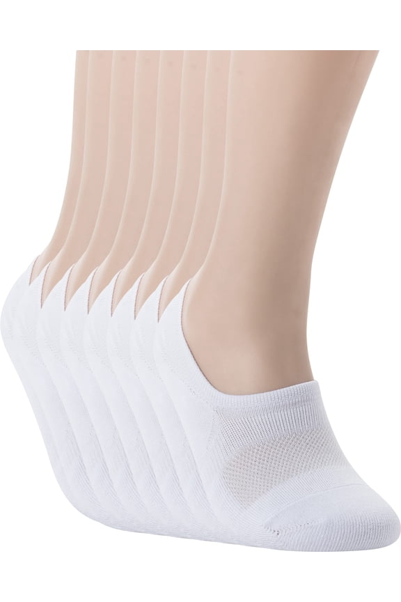 No Show Socks Wide Toe Box For Health Bunion Unisex Size S to X-Large Cotton Cushion Footies