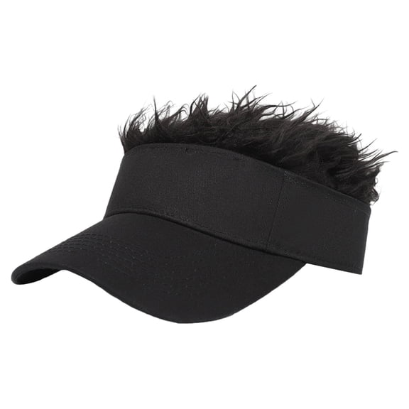 DAPRZIY Novelty Adjustable Sun Visor Cap with Fake Hair Wig Men Women Creative Baseball Tennis Golf Cap Hip Hop Funny Hat Fashionable Men's And Women's Baseball Hat Hair Visor