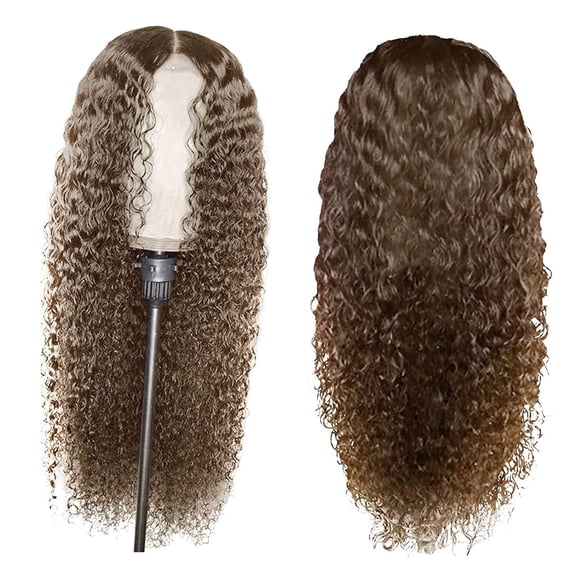 DAPRZIY Peruvian Curly Human Hair Wig Glueless Lace Front Human Hair Hair Collector for Shower