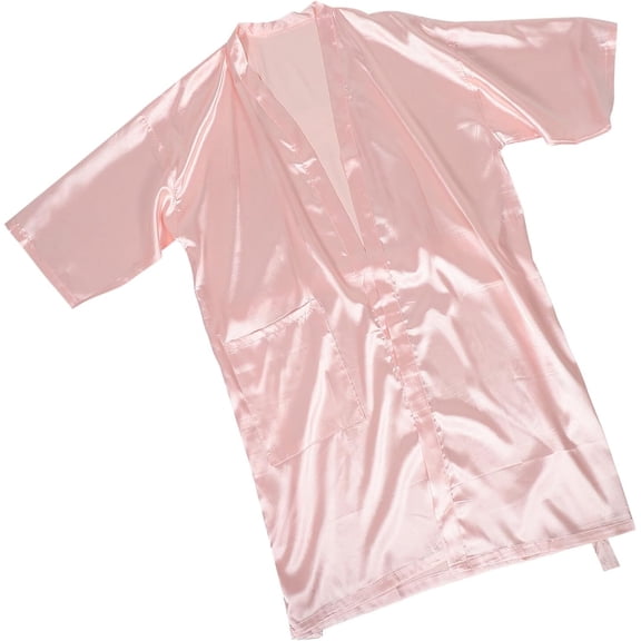 DAPRZIY Salon Client Gown Cape for Hair Cutting with Sleeves, Washable Pink Kimono Style Hairdressing Smock for Women, Professional Salon Cape for Hair Styling and Coloring