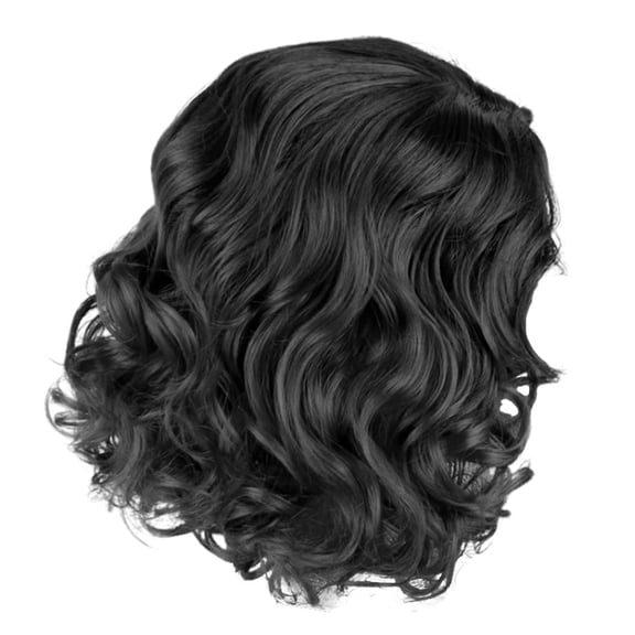 DAPRZIY Short Wigs, Big Curly Wig, None Lace Front Wig Human Hair For Black Women, Bob Wig Synthetic Hair Water Wave Medium Length Colorful Wigs