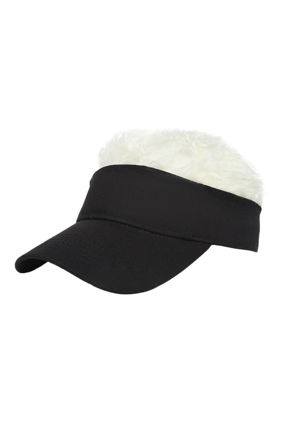 Sun Hat Clearance, Adjustable Visor with Wig Fashion Men's and Women's Baseball Hat Hair Visor Summer Hats Beach Hats Beige