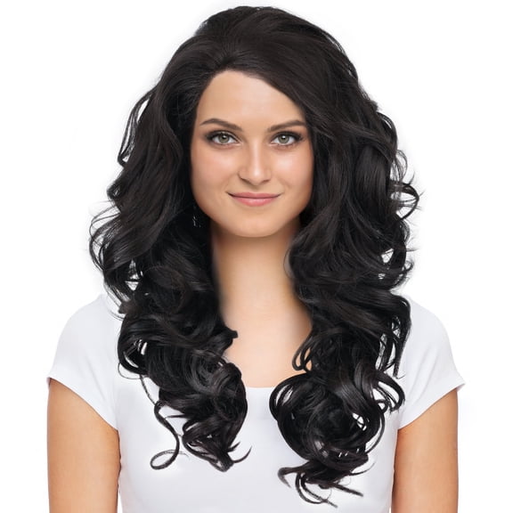 DAPRZIY Synthetic Lace Front Curly Wigs Chrissy Teigen Inspired Medium Length Nature Wave Heat Resistant Hair for Women
