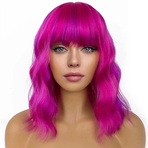 DAPRZIY Wig Curly Hair Wave Medium Temperament Wig Headgear,11.8inA103