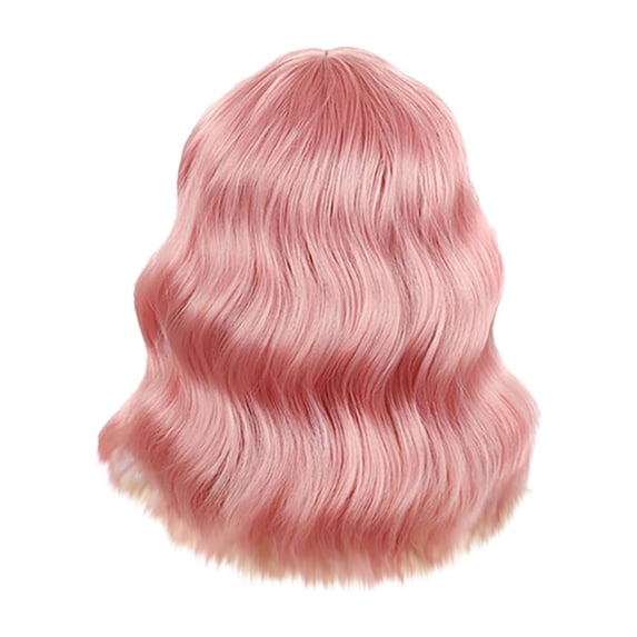 DAPRZIY Women Short Wavy Bob Silky Synthetic Heat Resistant Wig with Natural Ban Comfort