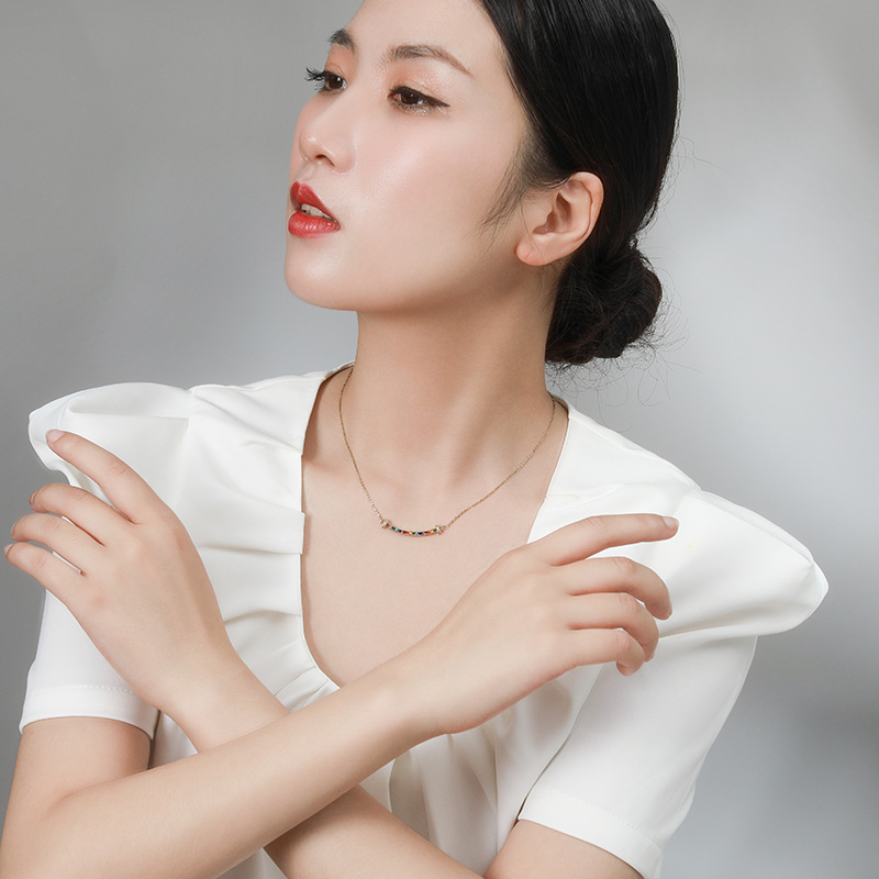 Collana KRUCKEL My Heart Is With You | Ciondolo Cuore Zirconio Placcato Oro Champagne
