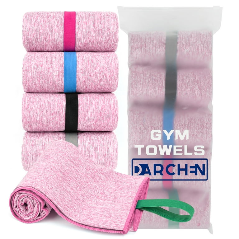 DARCHEN [5 Pack] Gym Towels Accessories for Men, Quick Dry Sweat Towel for  Workout Tennis Sports Exercise, Microfiber Silver Ion Towels Compact 