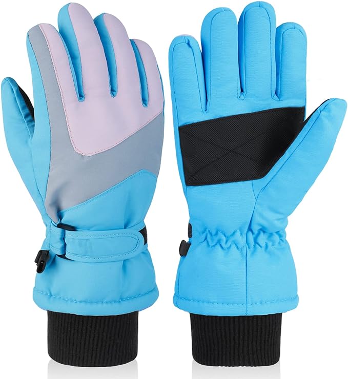 DARCHEN Kids Snow Gloves for Boys Girls Winter Waterproof Insulated