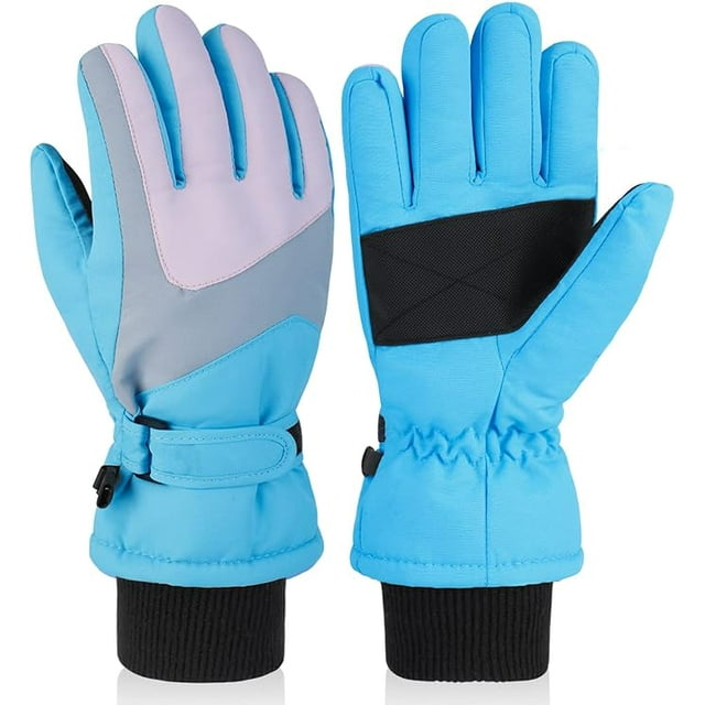 DARCHEN Kids Snow Gloves for Boys Girls Winter Waterproof Insulated