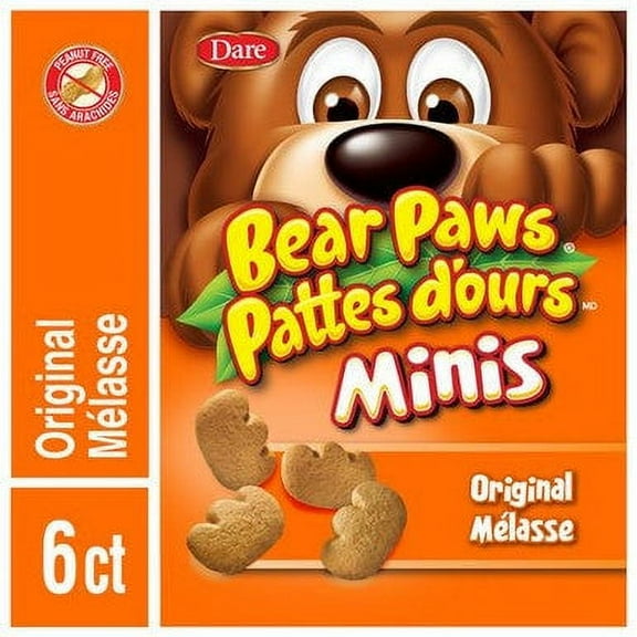 Dare, Bear Paws, Minis, Original, Soft Bite, Cookies, 210g/7.4oz., {Imported from Canada}