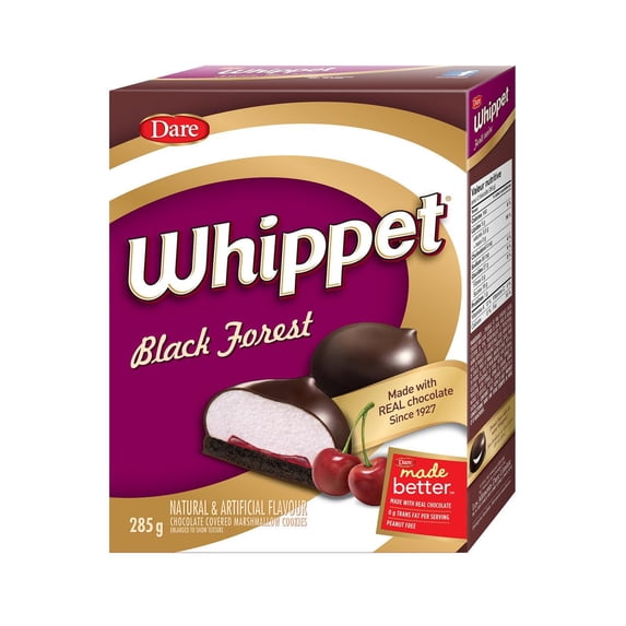 Dare Whippet Black Forest YPF5 Cookies, 285g/10.1oz (Imported from Canada)