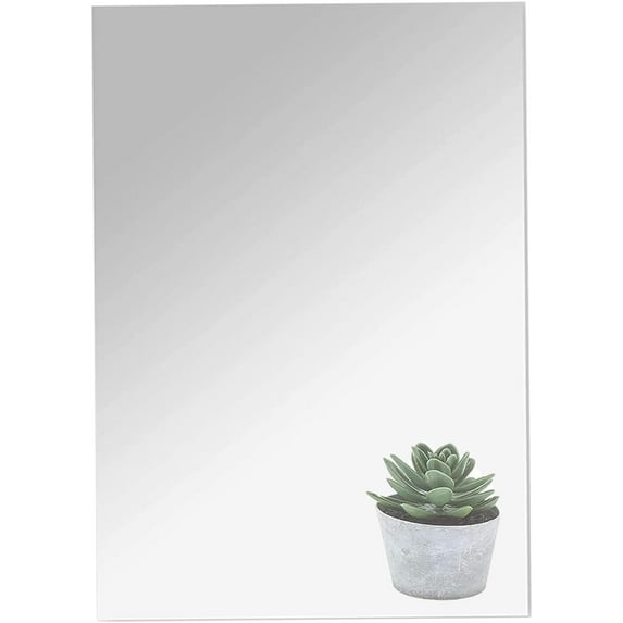 DARENYI 16"x12" Acrylic Mirror Sheet, Flexible Non Glass Body Mirror Tiles Large Self Adhesive Mirror Stickers for Bathroom Bedroom Home Wall Decor (1pc)