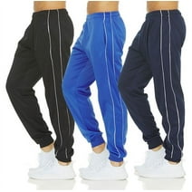 DARESAY [3-Pack] Men's Tech Fleece Joggers Dry Fit Performance Sweatpants (Up To Size 3XL)