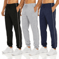 thumbnail image 1 of DARESAY [3-Pack] Men's Tech Fleece Joggers Dry Fit Performance Sweatpants (Up To Size 3XL), 1 of 8