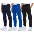 thumbnail image 1 of DARESAY [3-Pack] Men's Tech Fleece Joggers Dry Fit Performance Sweatpants (Up To Size 3XL), 1 of 5