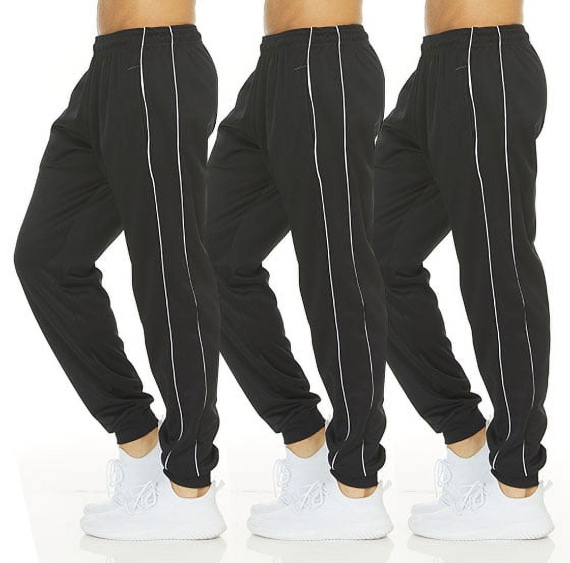 Joggers for Men - 3 Pack Jogger Pants - Fleece Tech Dry Fit