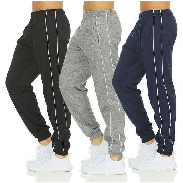 DARESAY Men's Tech Fleece Performance Joggers, 3Pack Sweatpants